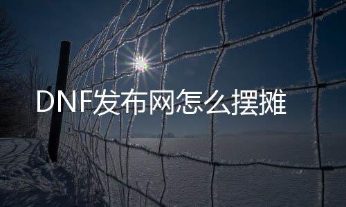 DNF发布网怎么摆摊