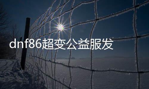 dnf86超变公益服发布网（dnf超变版本）